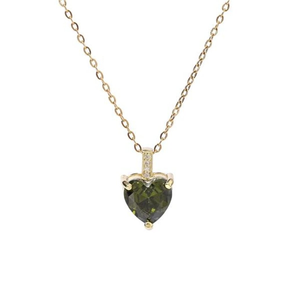Peridot Birthstone Necklace | August | For Women | 14K Gold Plated Necklace